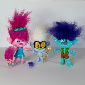 Hasbro Trolls World Tour Friendship Figure Lot of 4 Poppy Tiny Diamond Branch